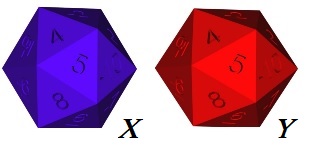 Two 20-sided dice